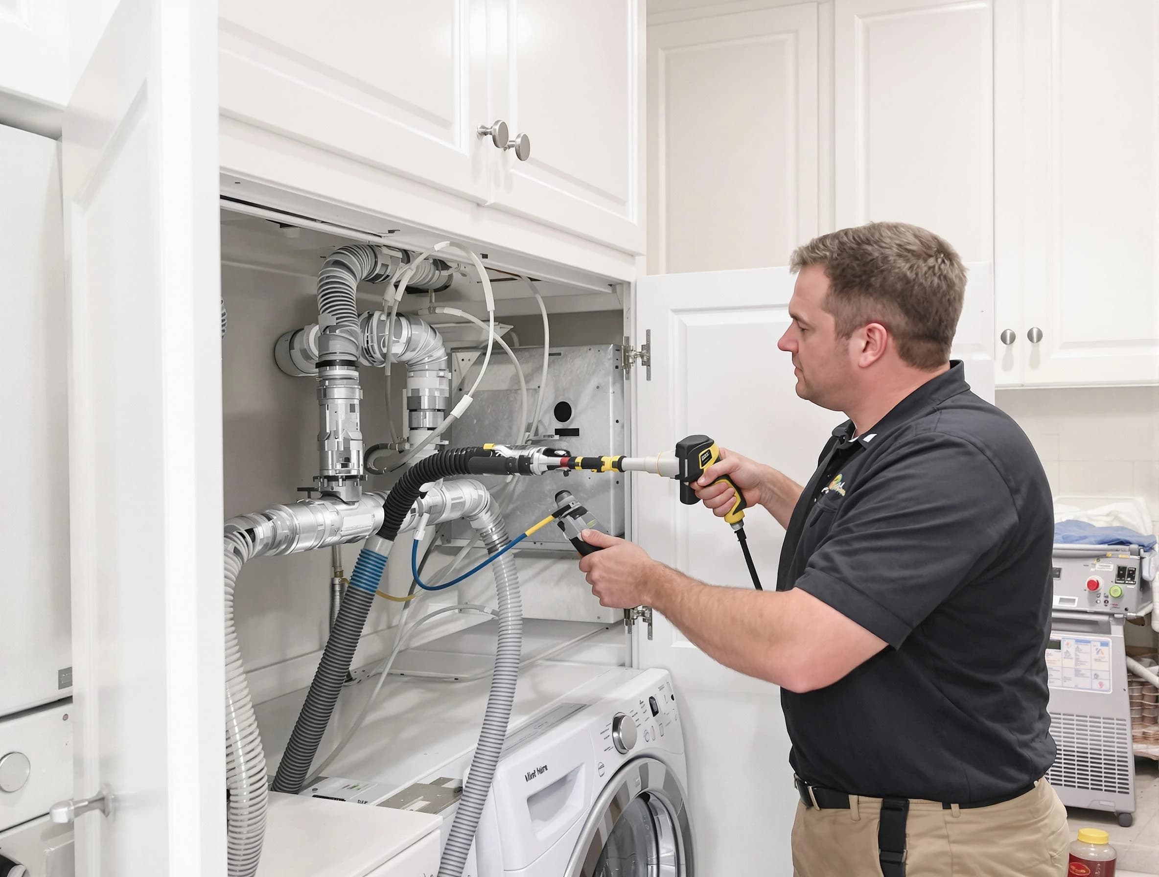 Sun City West Dryer Vent Cleaning professional removing severe blockage from a clogged dryer vent in Sun City West