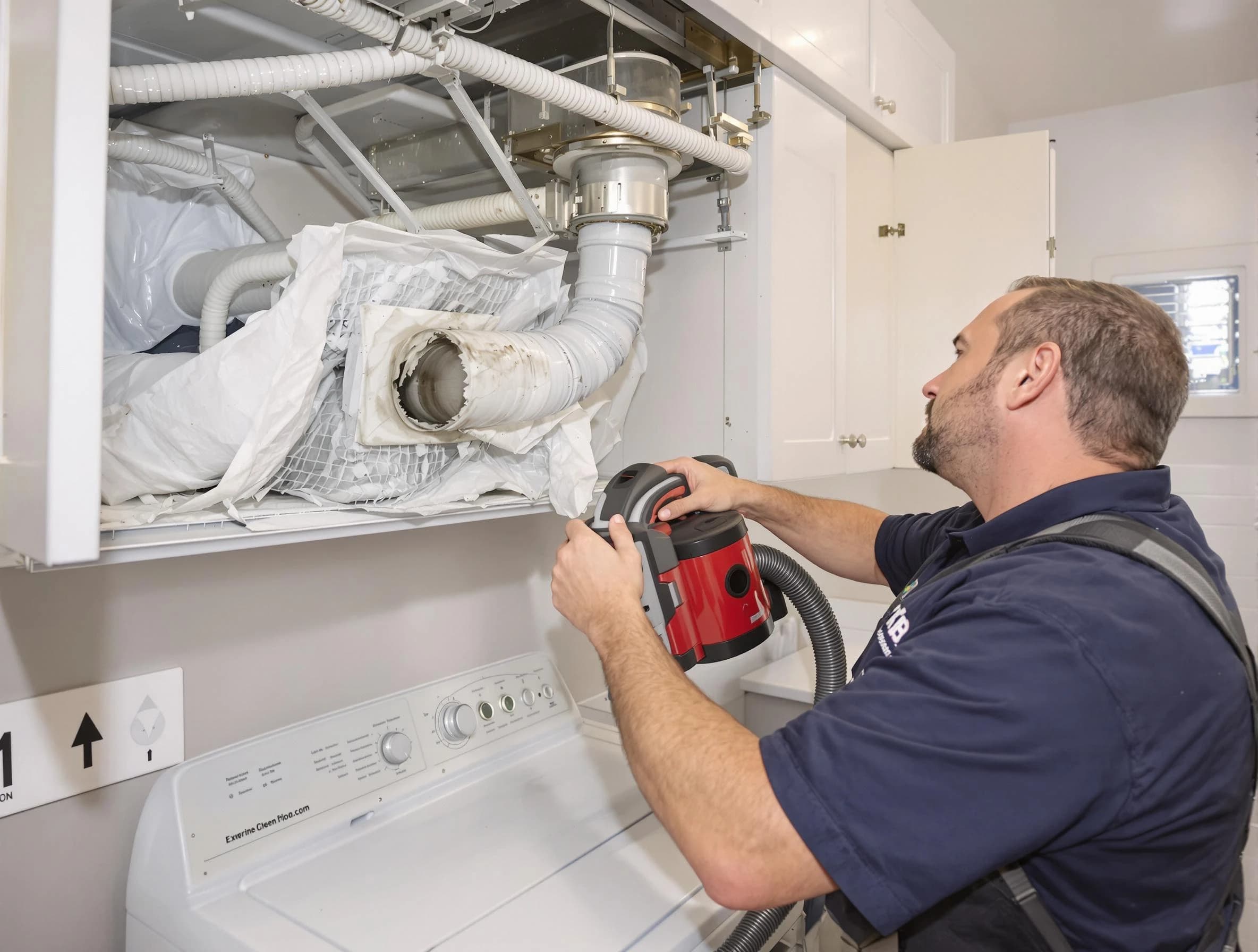 Sun City West Dryer Vent Cleaning technician performing professional exhaust vent cleaning at a residential property in Sun City West