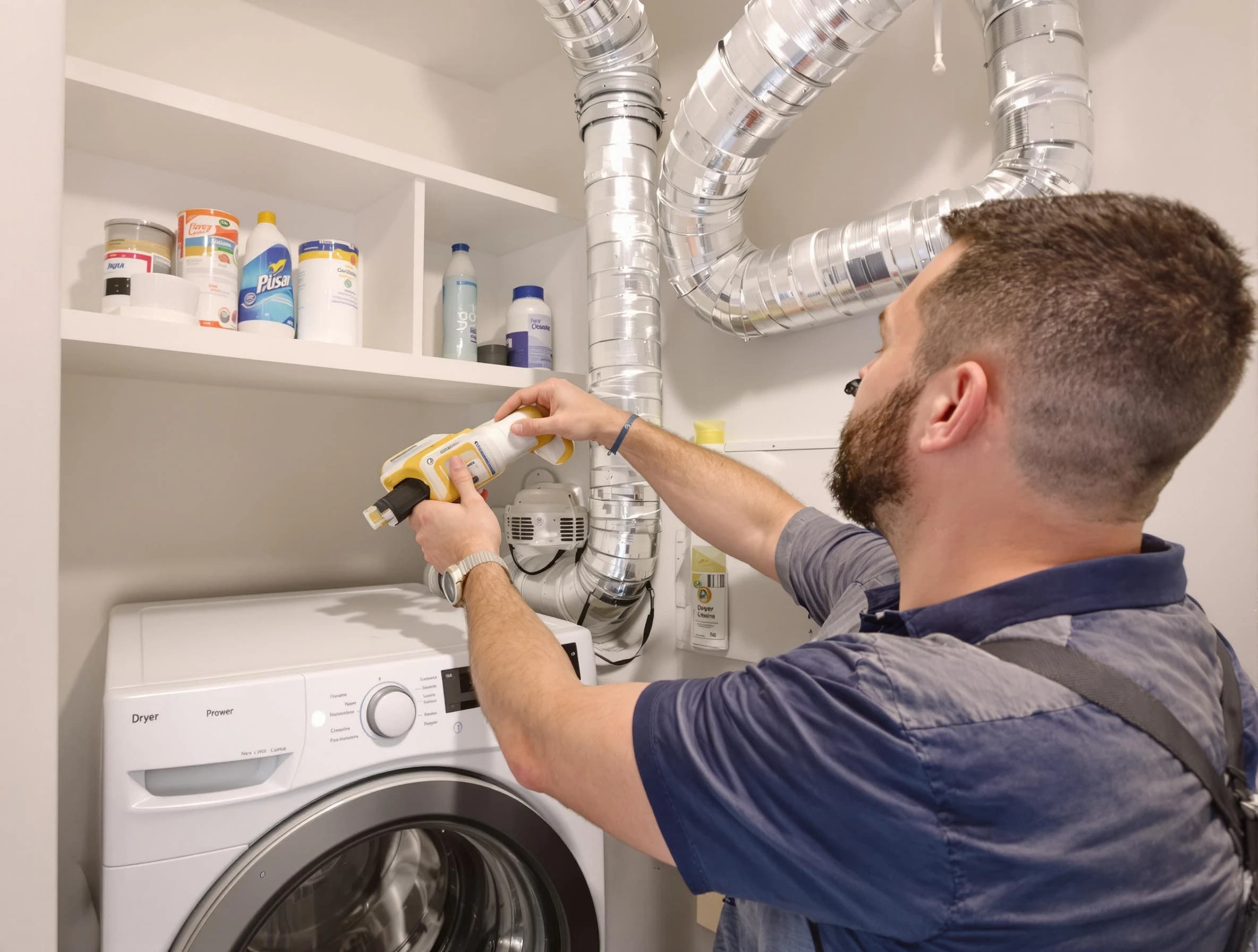 Sun City West Dryer Vent Cleaning technician performing dryer vent cleaning at a home in Sun City West