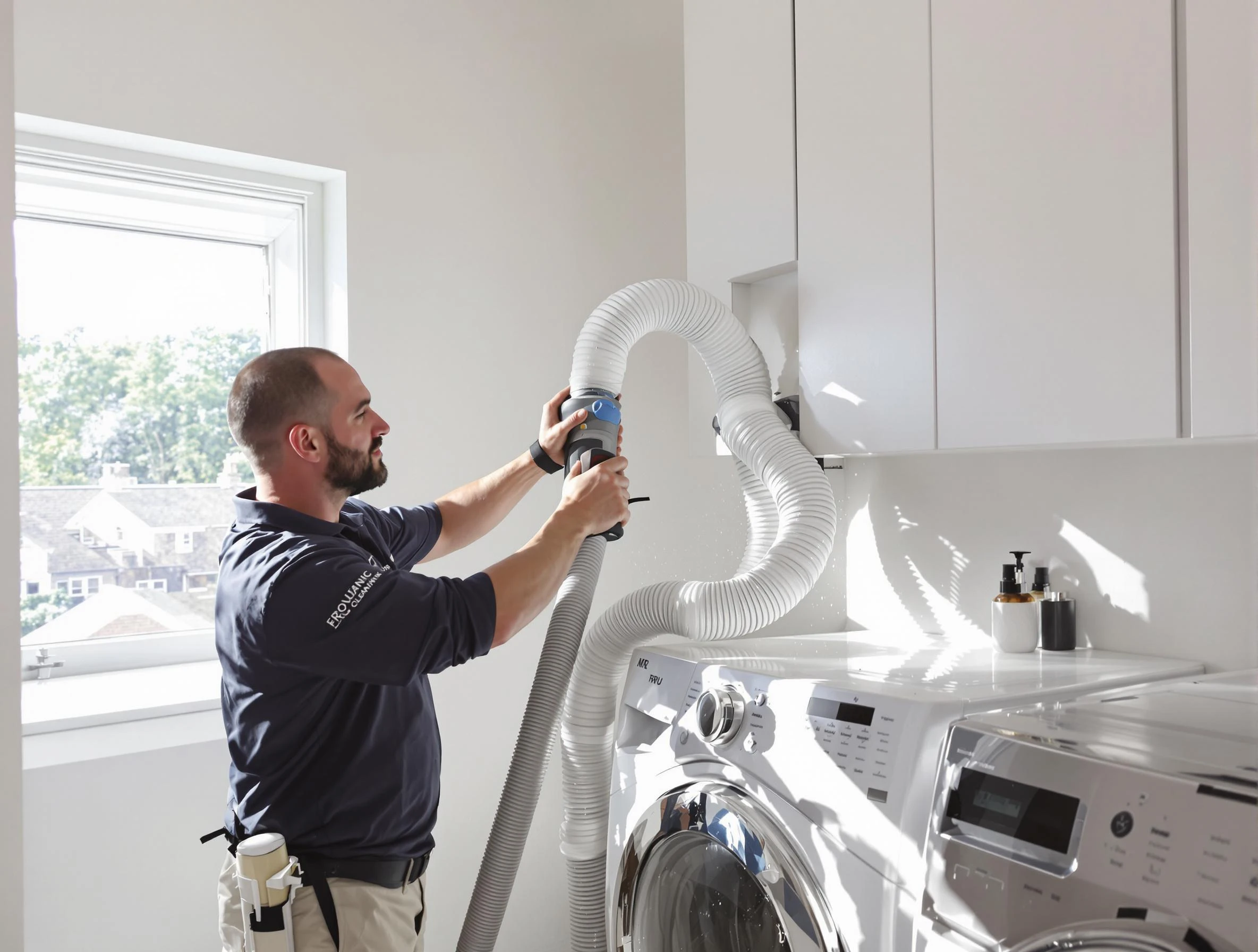 Certified Sun City West Dryer Vent Cleaning technician performing dryer vent cleaning in Sun City West